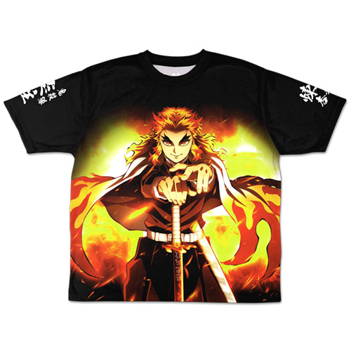 Kimetsu no Yaiba  Mugen Ressha Hen Edition Rengoku Kyoujuro Full Graphics-T-Shirt  (3)