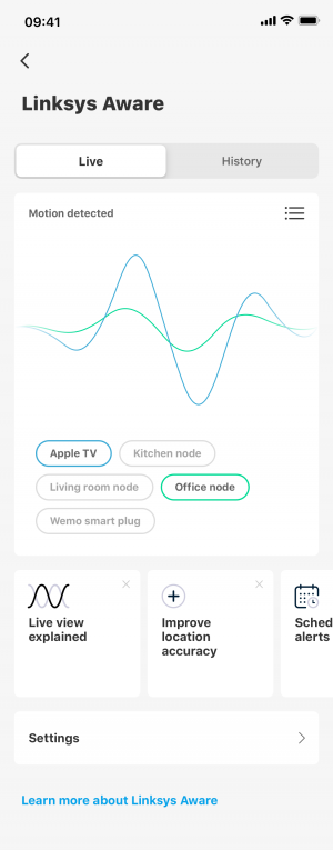 Linksys Aware_live graph