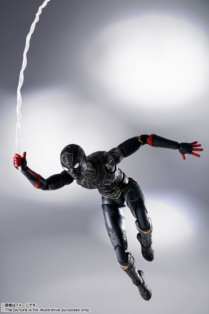 S.H.FIGUARTS SPIDER-MAN [BLACK AND GOLD SUIT] (SPIDER-MAN NO WAY HOME) [ราคา วันวางขาย] (6)