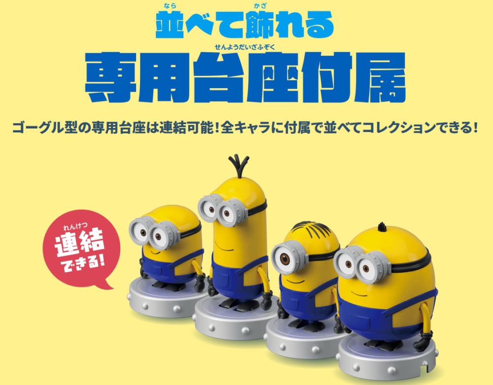 AOSHIMA TOKO-TOKO  MINIONS NO.1 BOB, NO.2 KEVIN  NO.3 STUART & NO.4 OTTO (7)