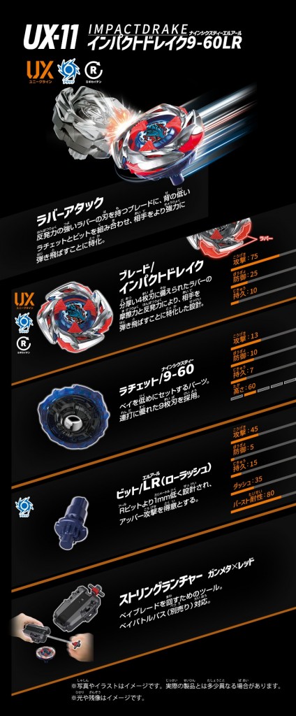 BEYBLADE X  UX11 Impact Drake 9-60 LR (4)